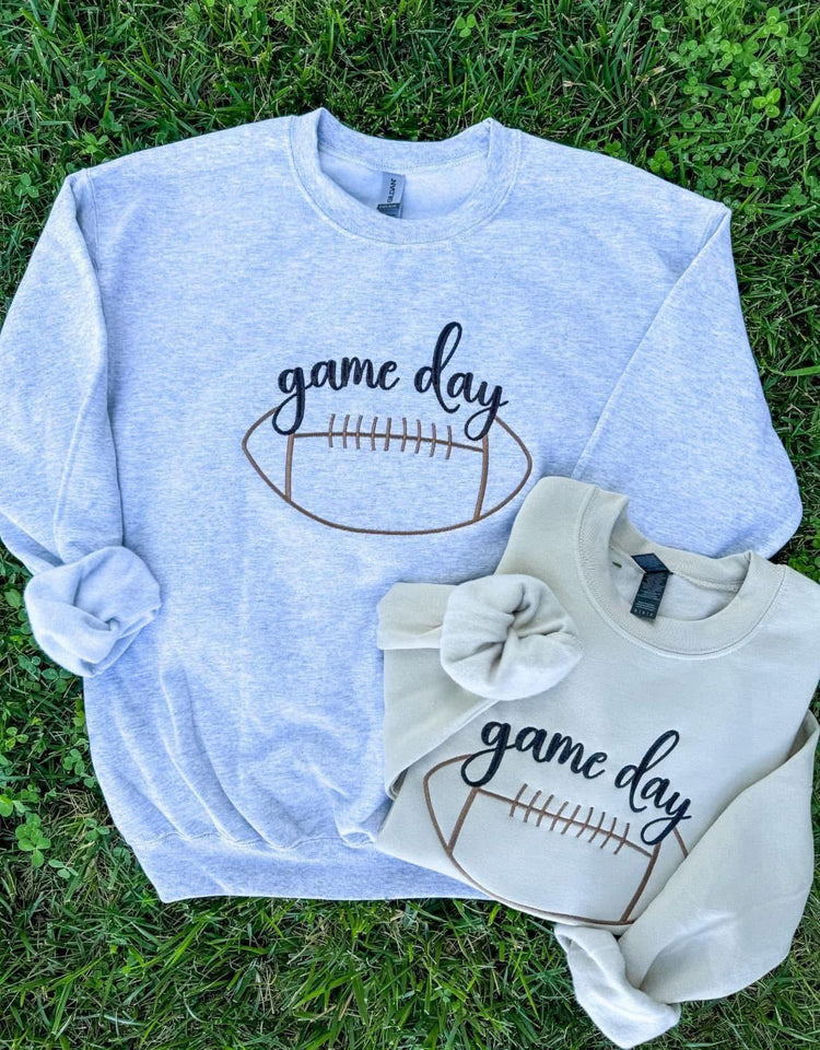 Game Day Football Embroidered