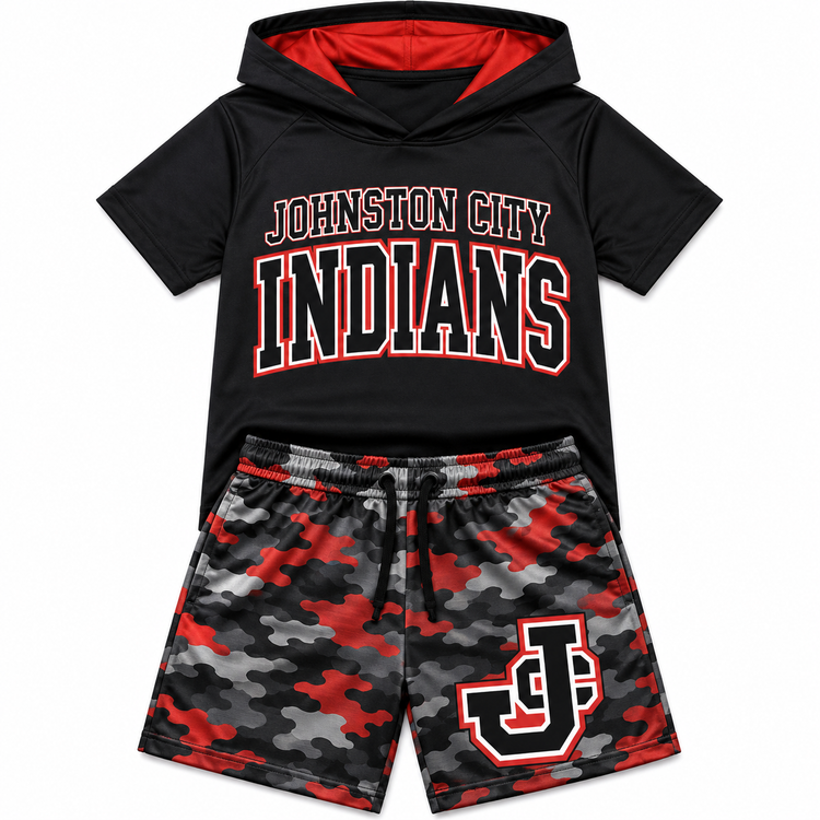 Johnston City Indians Hooded Athletic Set