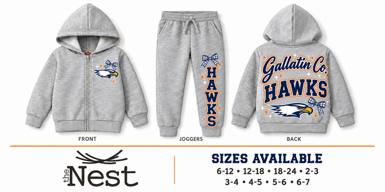 Little Hawks Bow Hoodie & Jogger Set