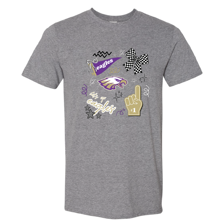 EHS Cheer Store - Cheer Doodles Grey