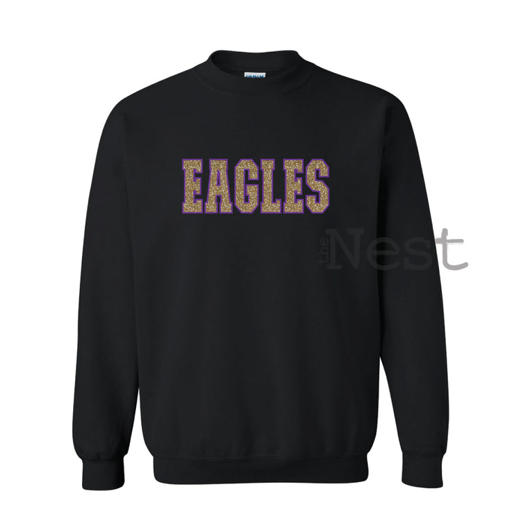 Eagles Glitter Embroidered Sweatshirt