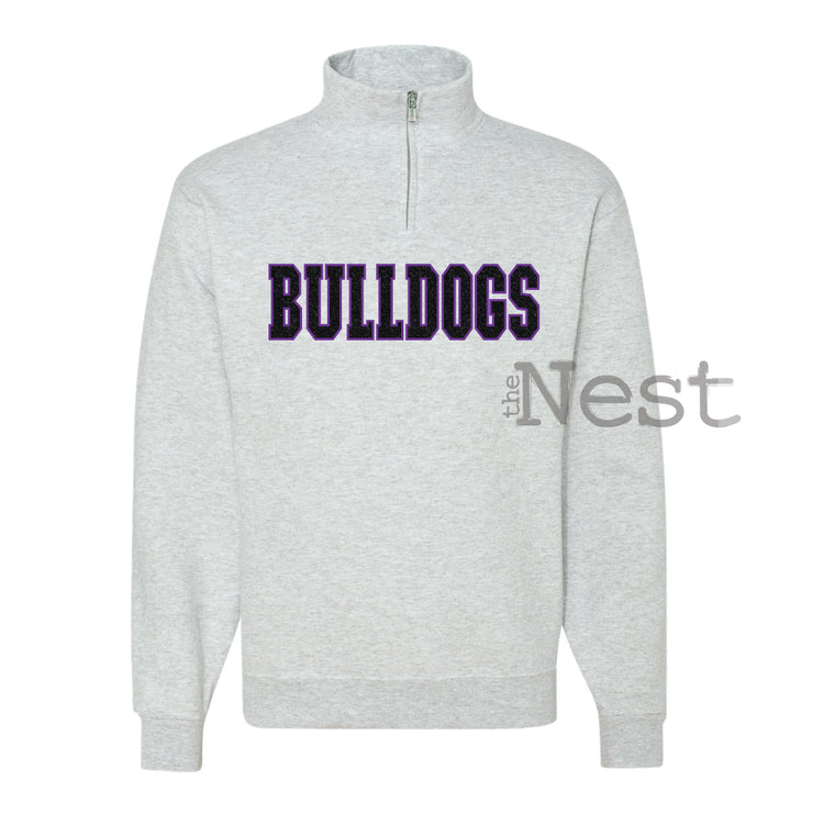 Bulldogs Glitter Embroidered Sweatshirt