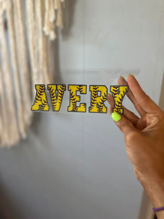 Custom Sports Name Decal