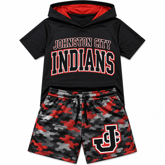Johnston City Indians Hooded Athletic Set
