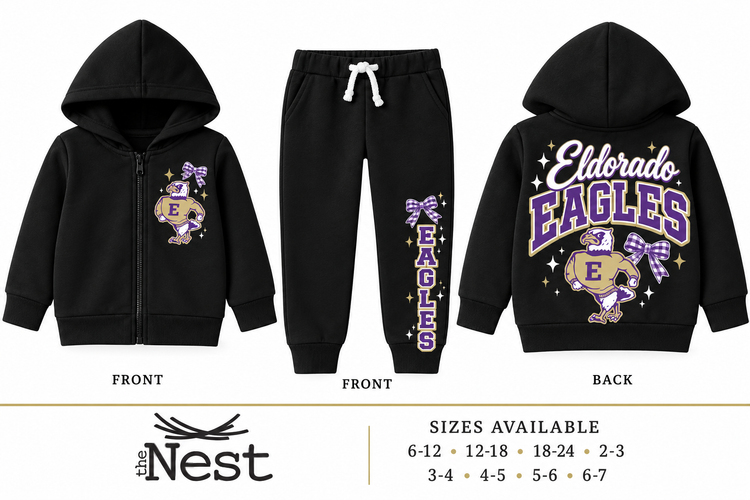 Little Eagles Bow Hoodie & Jogger Set