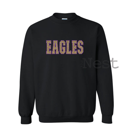 Eagles Glitter Embroidered Sweatshirt